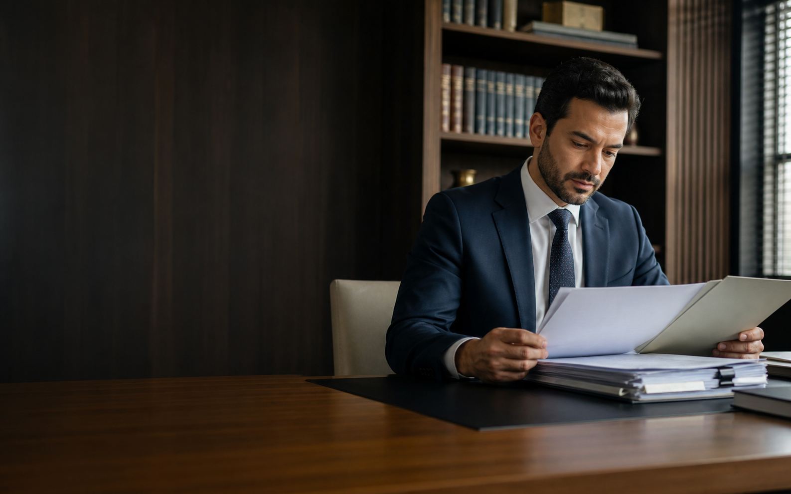 Exemplo conceitual de site para escritório de advocacia com áreas de atuação e contato